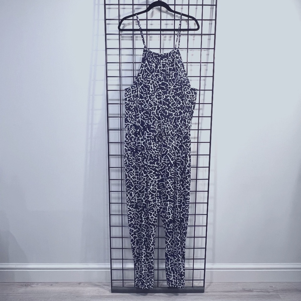 NWT Sandiva Navy & White Jumpsuit Beach Coverup X-Large